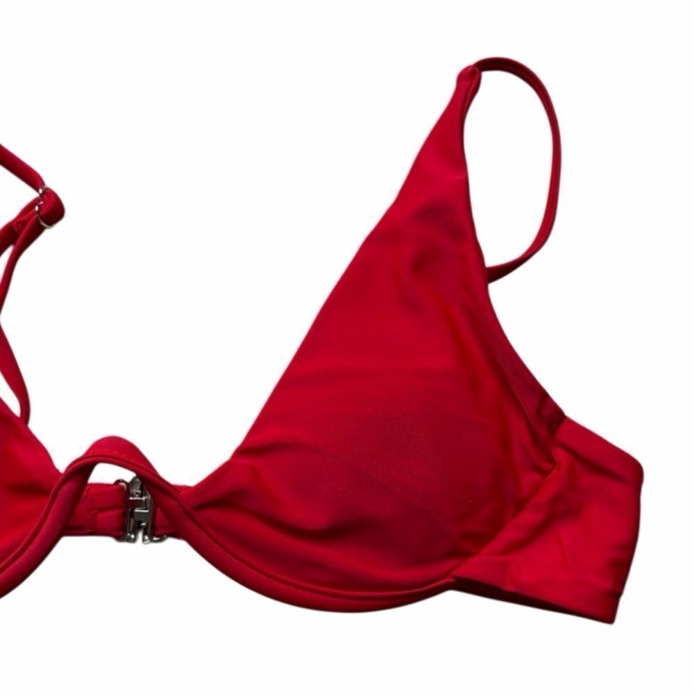 Red Triangle Bikini Top Size Red